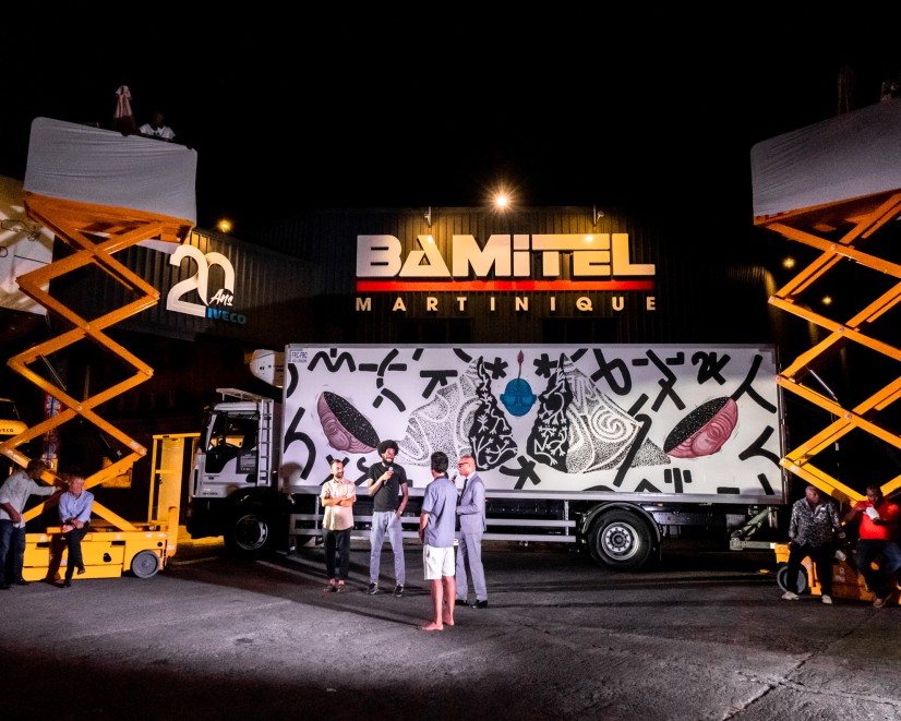 Milmurs production, Street-art, Martinique, Montréal, Bamitel - IVECO 20ans de partenariat