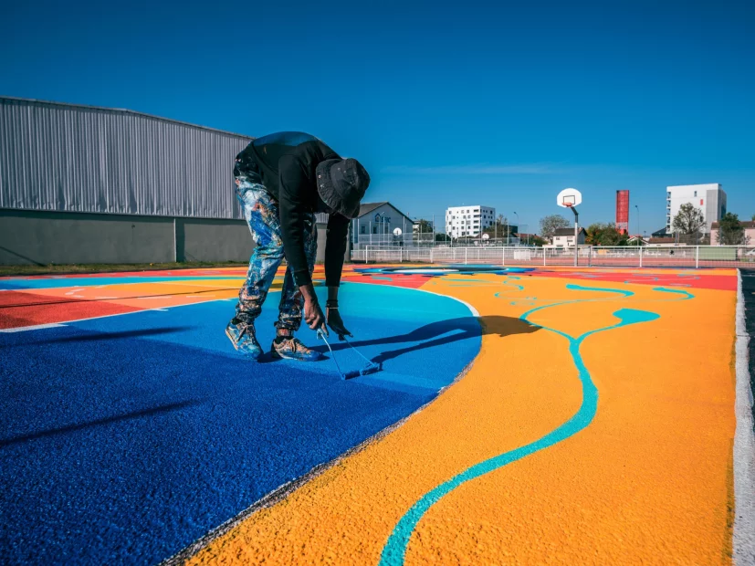 Conviés par Nadau Architecture, Milmurs a eu le privilège de produire la première édition du festival international d'art mural de la ville de Bègles.