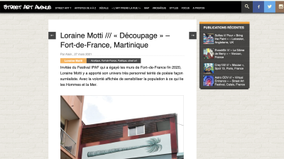 Milmurs production, Street-art, Martinique, Montréal, Loraine Motti - festival fort de france 2020