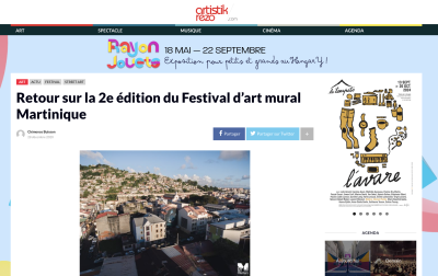 Milmurs production, Street-art, Martinique, Montréal, Loraine Motti - festival fort de france 2020