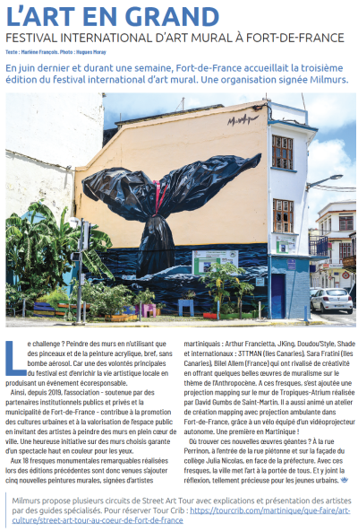 Milmurs production, Street-art, Martinique, Montréal, Bahbou Floro - festival Fort de France 2020
