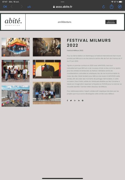 Milmurs production, Street-art, Martinique, Montréal, Bahbou Floro - festival Fort de France 2020