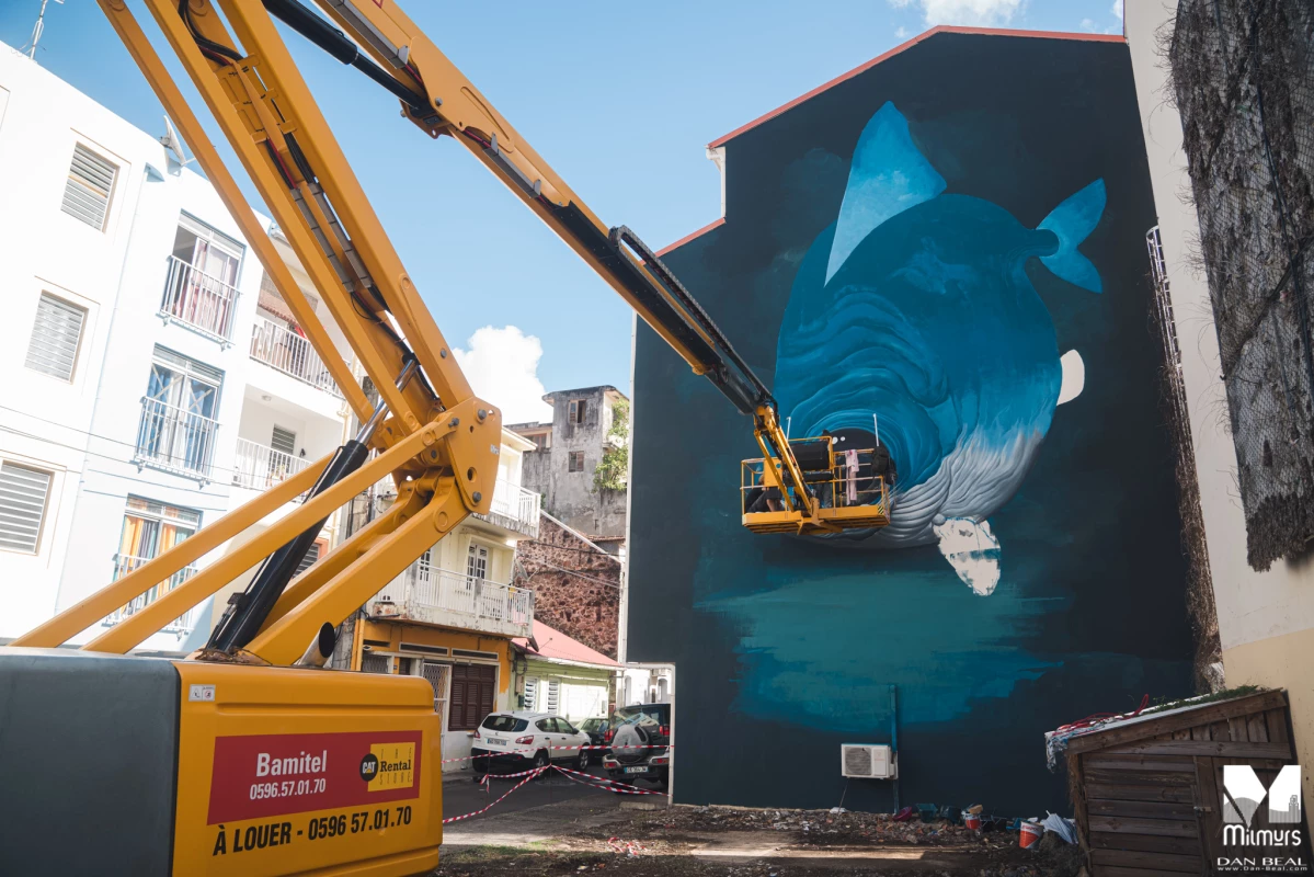 Milmurs production, Street-art, Martinique, Montréal, Veks Van Hillik - Festival Fort de France 2020